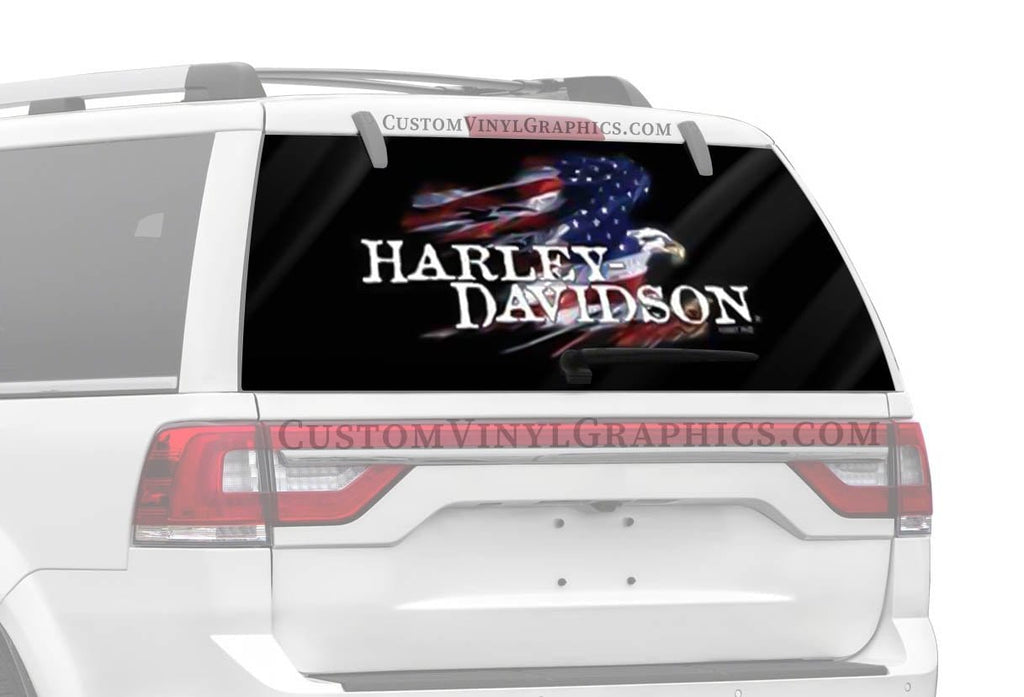 Glory Eagle Harley-Davidson Rear Window Decal - Custom Vinyl Graphics