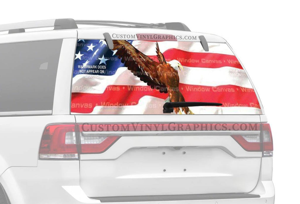 American Strength Rear Window Decal - Custom Vinyl Graphics