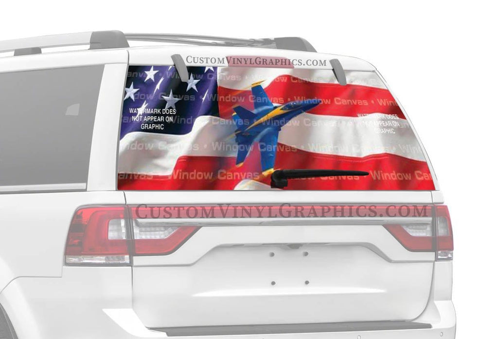 American Might Rear Window Decal - Custom Vinyl Graphics