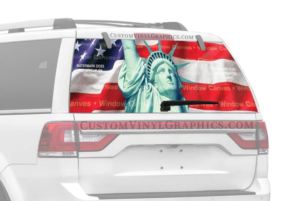 American Freedom Rear Window Decal - Custom Vinyl Graphics