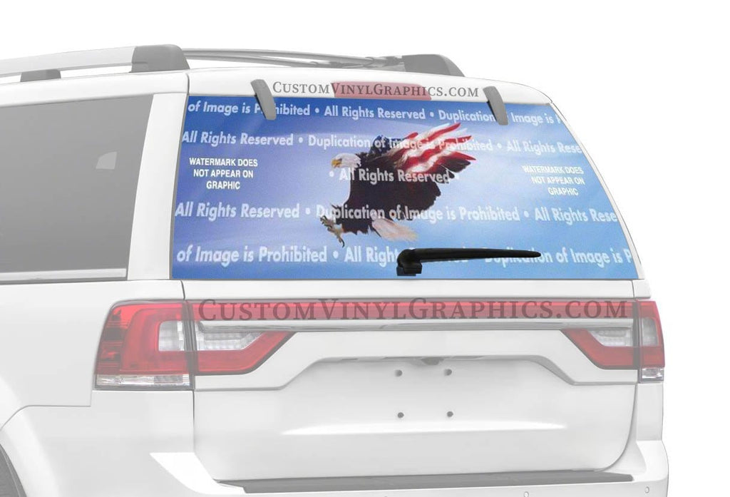 Wings of Freedom Rear Window Decal - Custom Vinyl Graphics