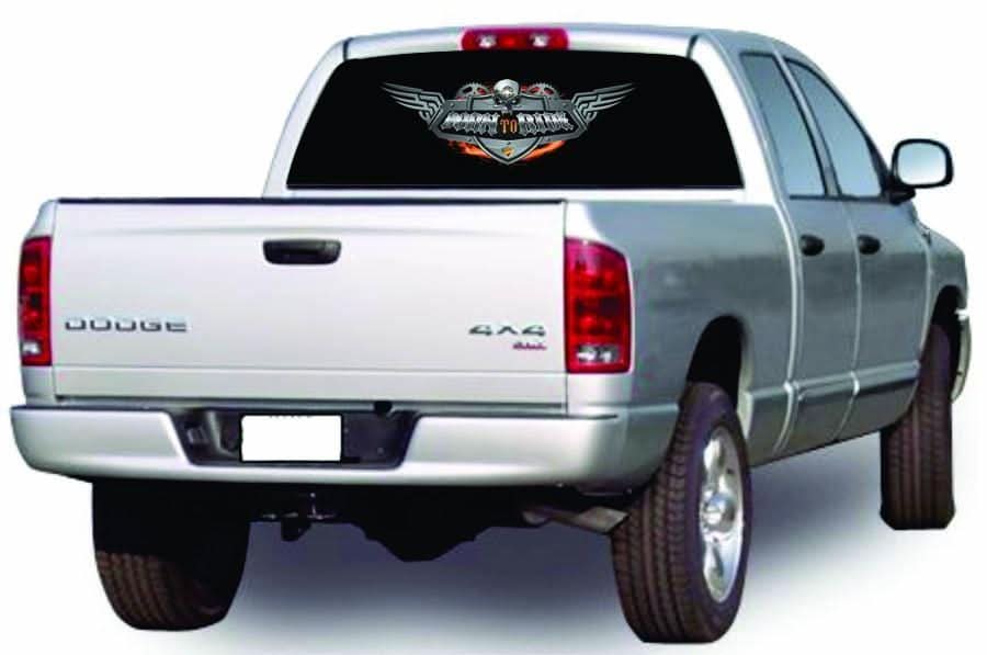 Heavy Chrome Truck Window Decal – Custom Vinyl Graphics