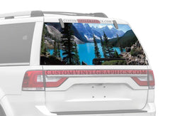 Moraine Lake Banff National Park Rear Window Decal - Custom Vinyl Graphics