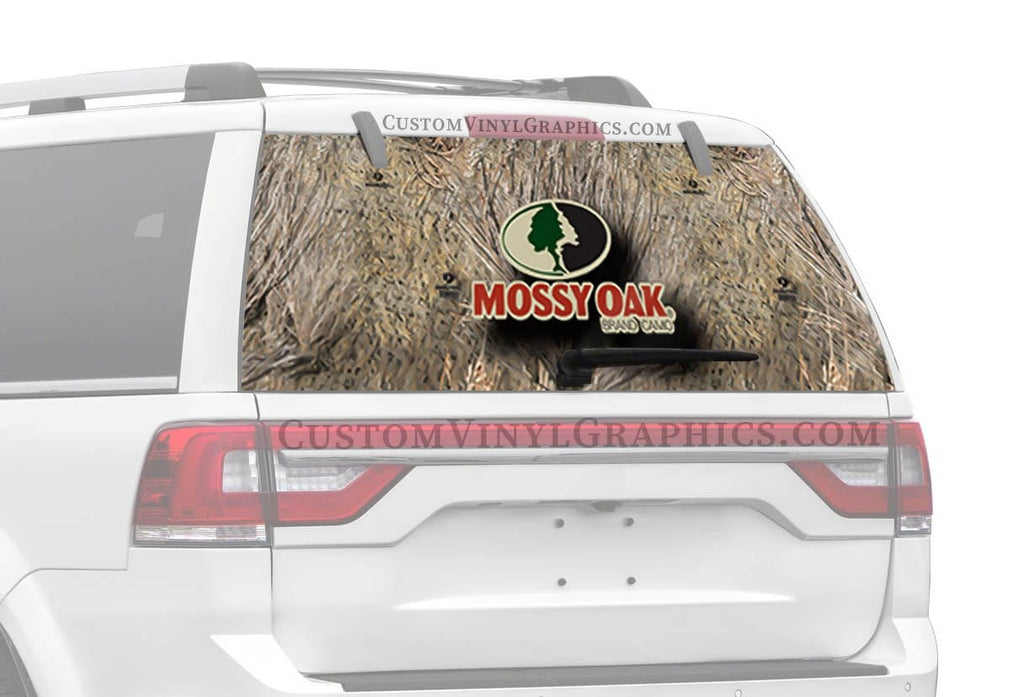 Brush With Mossy Oak Logo Rear Window Decals - Custom Vinyl Graphics