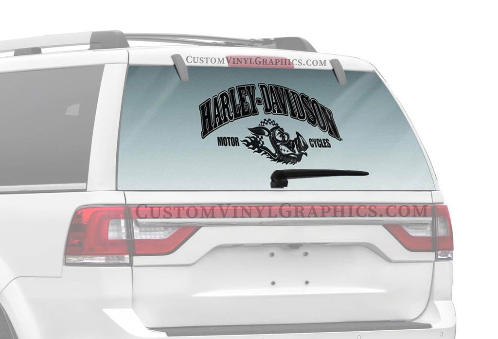 harley davidson back window stickers