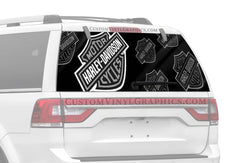 Bar & Shield Logo Angled Smoke Harley-Davidson Rear Window Decal - Custom Vinyl Graphics