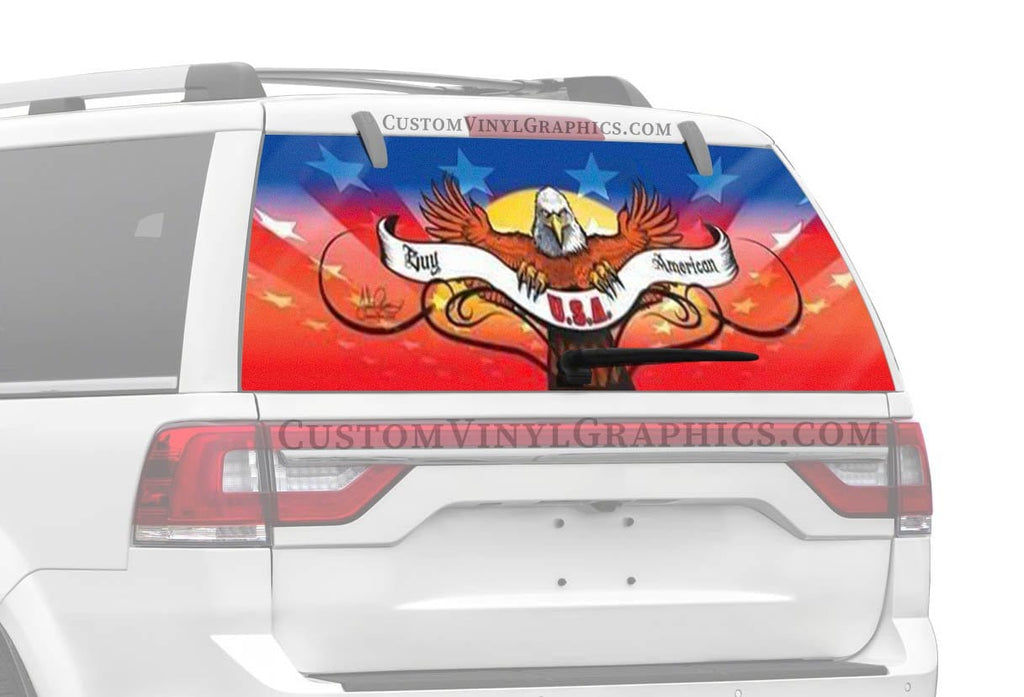 Liberty Freedom Rear Window Decal - Custom Vinyl Graphics