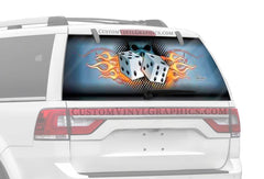 Roll The Dice Rear Window Decal - Custom Vinyl Graphics