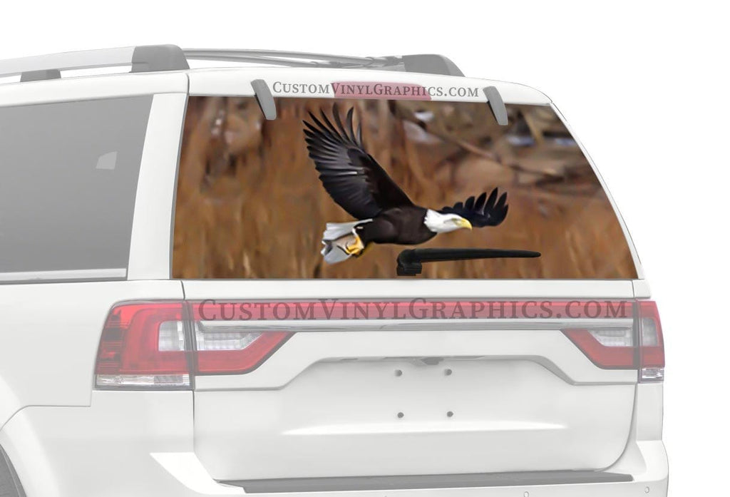 Eagle Fishing Truck Window Decal - Custom Vinyl Graphics