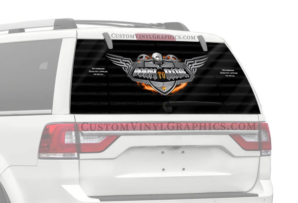 Heavy Chrome Truck Window Decal - Custom Vinyl Graphics