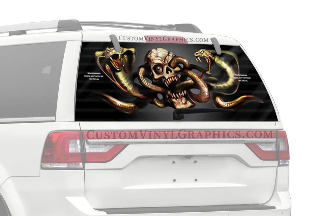 Skull Cobra Truck Window Decal - Custom Vinyl Graphics