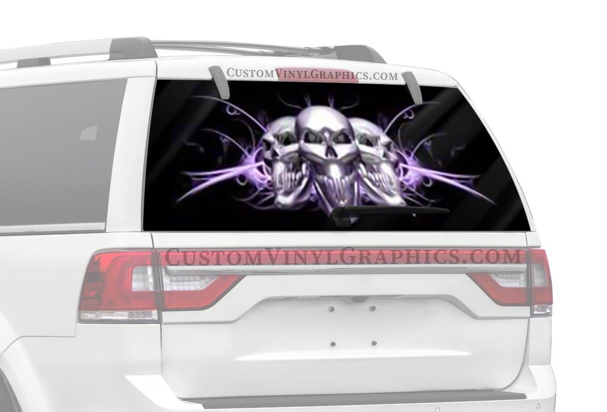 Arching Light Purple Truck Window Decal – Custom Vinyl Graphics