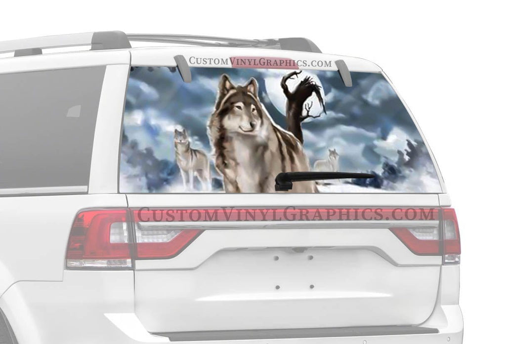 Approaching Wolves 2 Truck Window Decal - Custom Vinyl Graphics