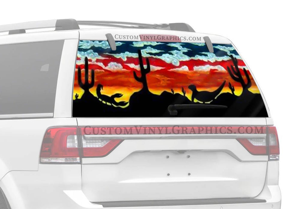 Desert Truck Window Decal - Custom Vinyl Graphics