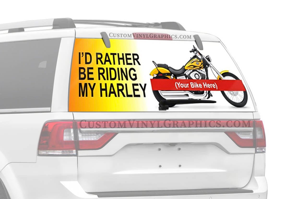 Custom Motorcycle Photo Rear Window Decal – Custom Vinyl Graphics