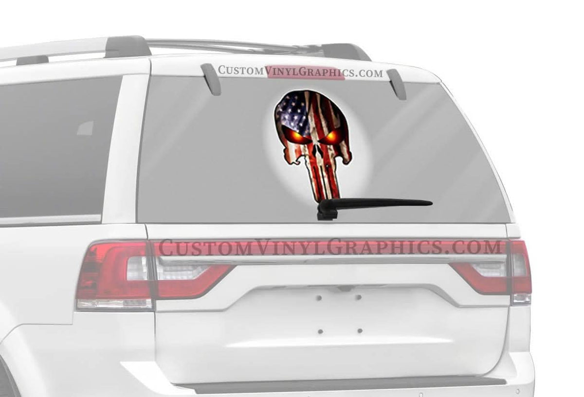 Infidel Fire Eyes Truck Window Decal – Custom Vinyl Graphics