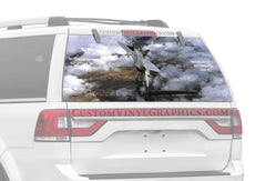 Left 30 Degrees Rear Window Decal - Custom Vinyl Graphics