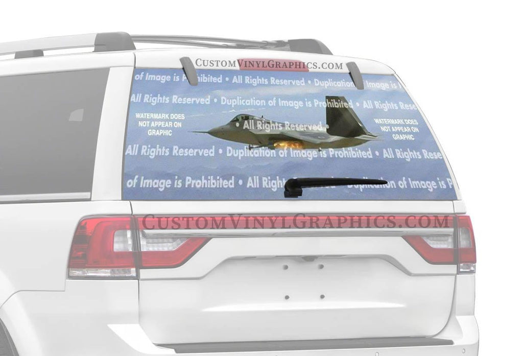 FA-22 Raptor Rear Window Decal - Custom Vinyl Graphics