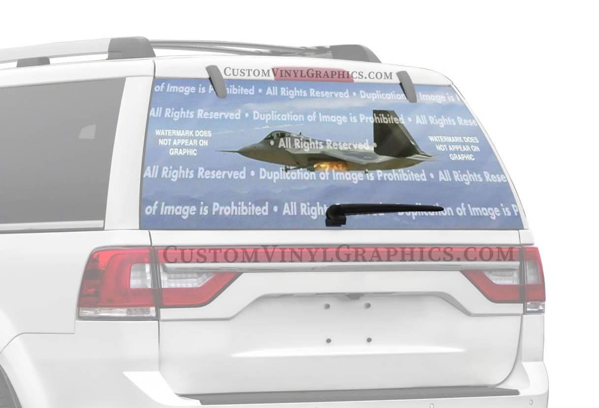 FA-22 Raptor Rear Window Decal – Custom Vinyl Graphics