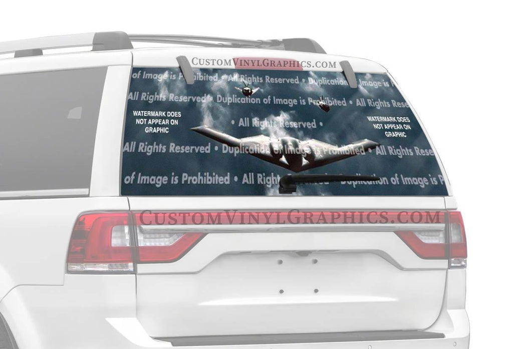 Stealth Squadron Rear Window Decal - Custom Vinyl Graphics