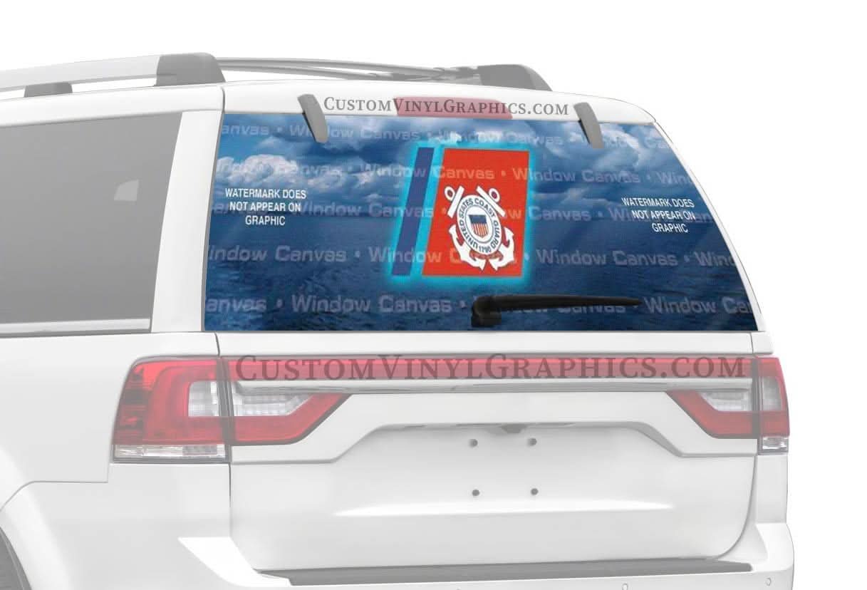 USCG Rear Window Decal – Custom Vinyl Graphics