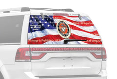 US Marines 2 Rear Window Decal - Custom Vinyl Graphics