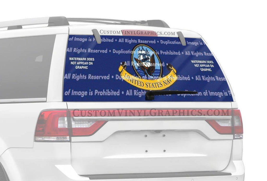 US Navy 2 Rear Window Decal - Custom Vinyl Graphics