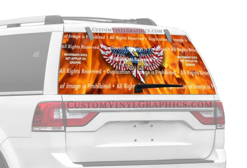Eagle Attack Rear Window Decal - Custom Vinyl Graphics
