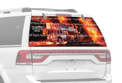 Ladder Truck Rear Window Decal - Custom Vinyl Graphics