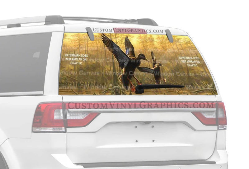 Black Ducks Rear Window Decal - Custom Vinyl Graphics