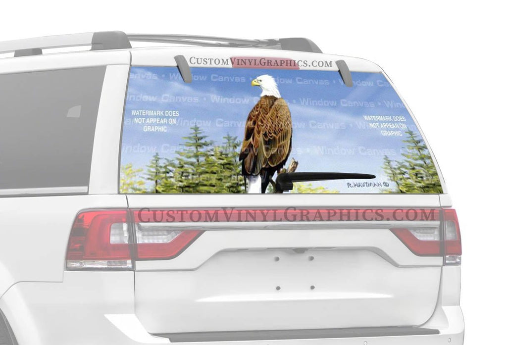 Eagle Rear Window Decal - Custom Vinyl Graphics