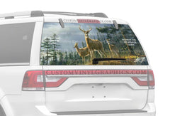 Autumn Whitetails Rear Window Decal - Custom Vinyl Graphics