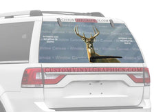 Autumn Whitetails I Rear Window Decal - Custom Vinyl Graphics