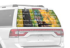 White Tail Rear Window Decal - Custom Vinyl Graphics