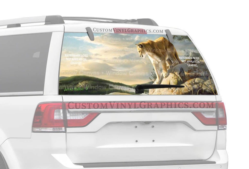 Vantage Point Cougar Rear Window Decal - Custom Vinyl Graphics