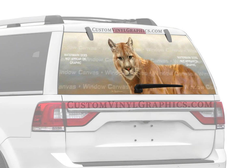 Cougar Rear Window Decal - Custom Vinyl Graphics