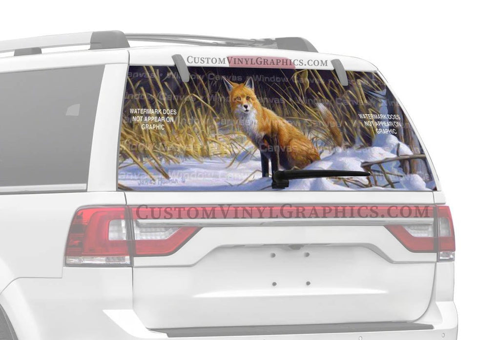 Winter Fox Rear Window Decal - Custom Vinyl Graphics