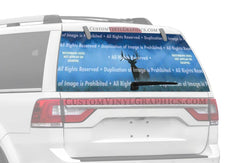 Elk in Fog Rear Window Decal - Custom Vinyl Graphics