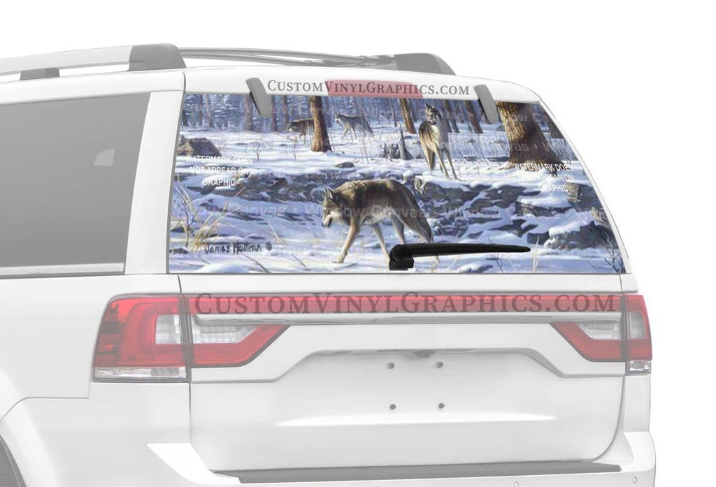 Wolf Pack Wandering Rear Window Decal - Custom Vinyl Graphics