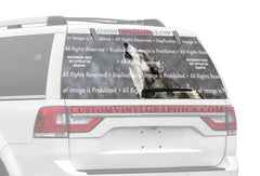 Howling in the Snow Rear Window Decal - Custom Vinyl Graphics