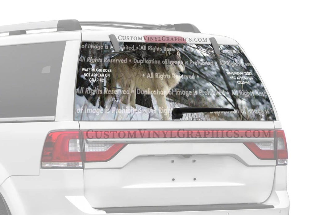 Winter Wolf Rear Window Decal - Custom Vinyl Graphics
