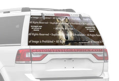 Wolf Portrait Rear Window Decal - Custom Vinyl Graphics