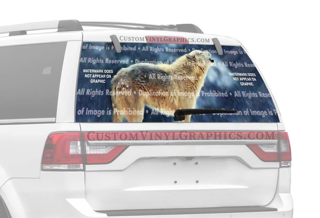 Wolves 2 Rear Window Decal - Custom Vinyl Graphics