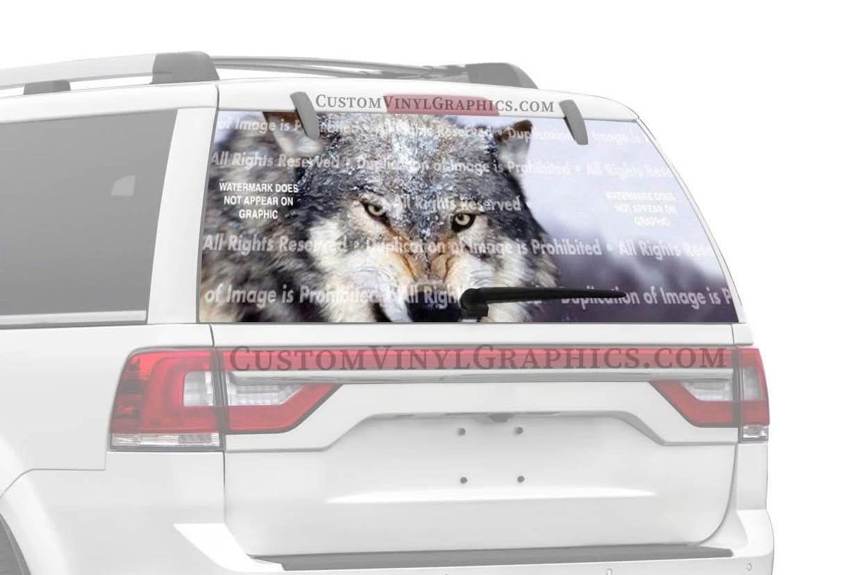 Vw Rear Window Graphics Wolves 3 Rear Window Decal – Custom Vinyl Graphics