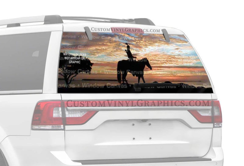 Sunset Tracker Rear Window Decal - Custom Vinyl Graphics