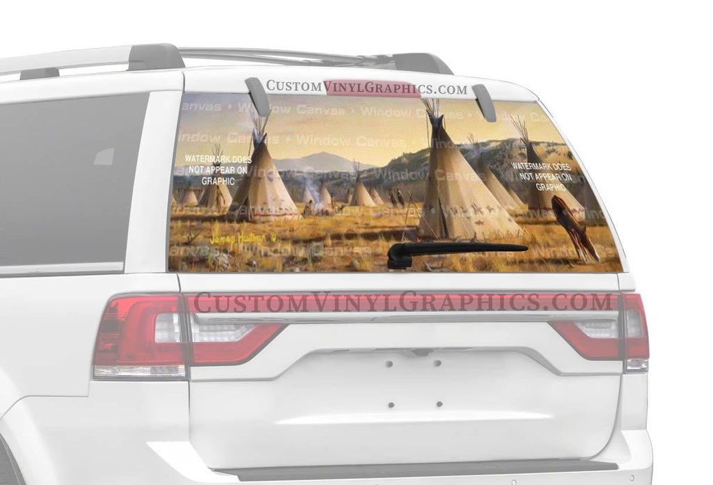 Lakota Village Rear Window Decal - Custom Vinyl Graphics