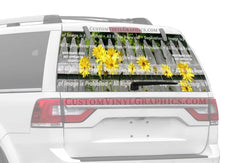 Flowers 1 Rear Window Decal - Custom Vinyl Graphics