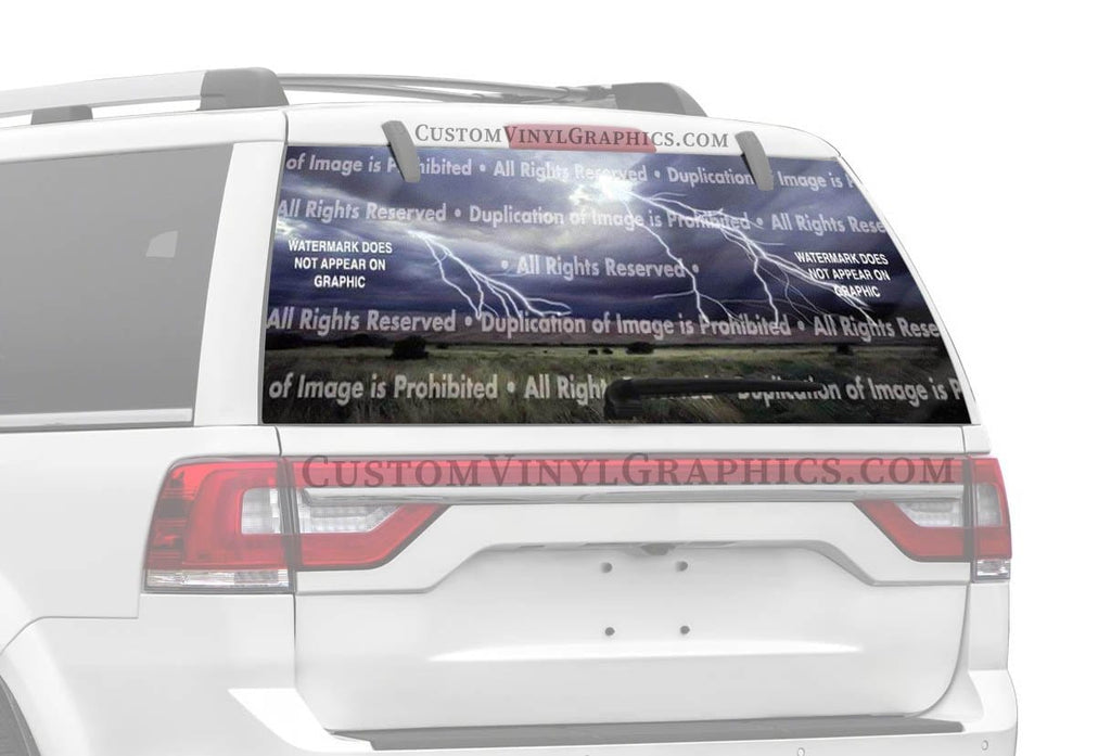 Range Lightning Paradiso Rear Window Decal - Custom Vinyl Graphics