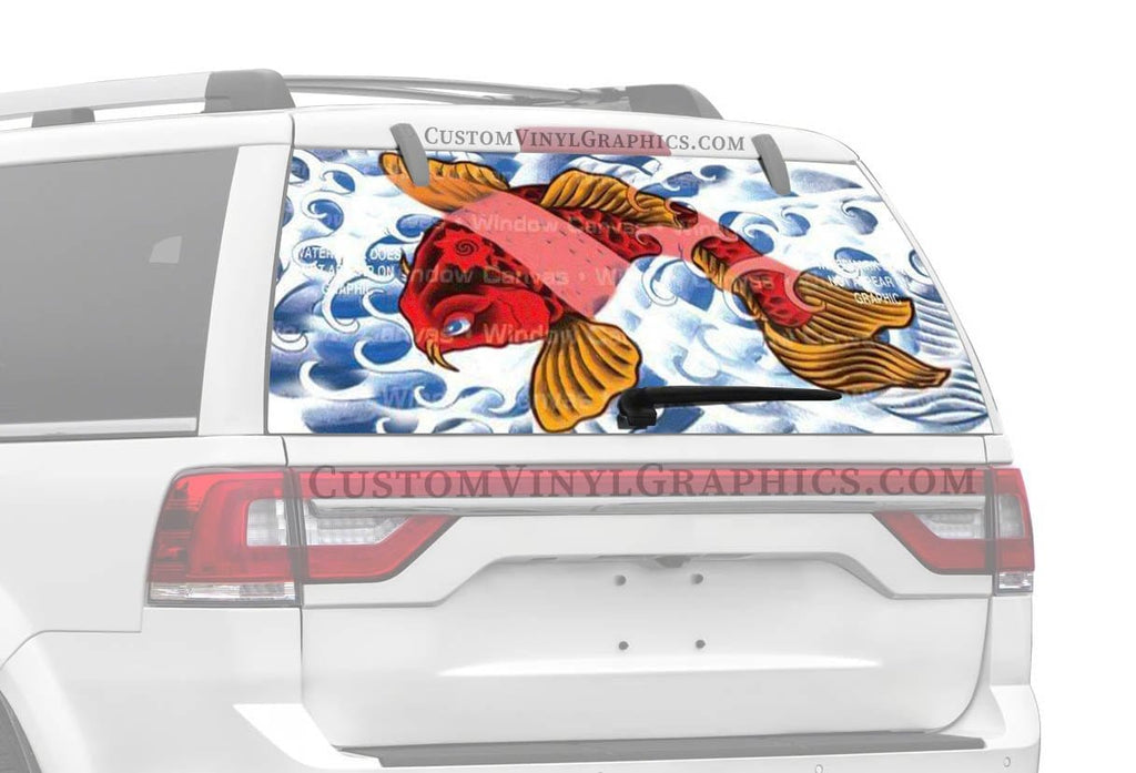 Coi Fish Rear Window Decal - Custom Vinyl Graphics