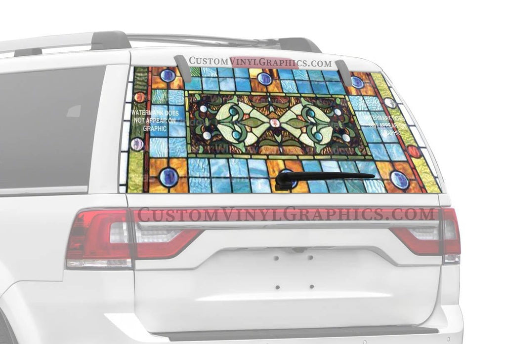 Stained Glass Rear Window Decal - Custom Vinyl Graphics